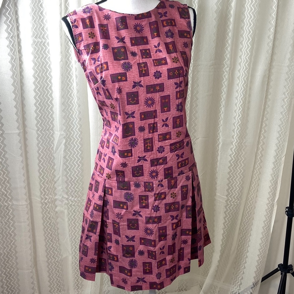 Jaree Classic Vintage Romper Jumper Pleated skirt w/ shorts under skort floral